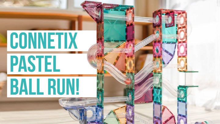 CONNETIX Pastel Tiles - 106 Pieces Ball Run