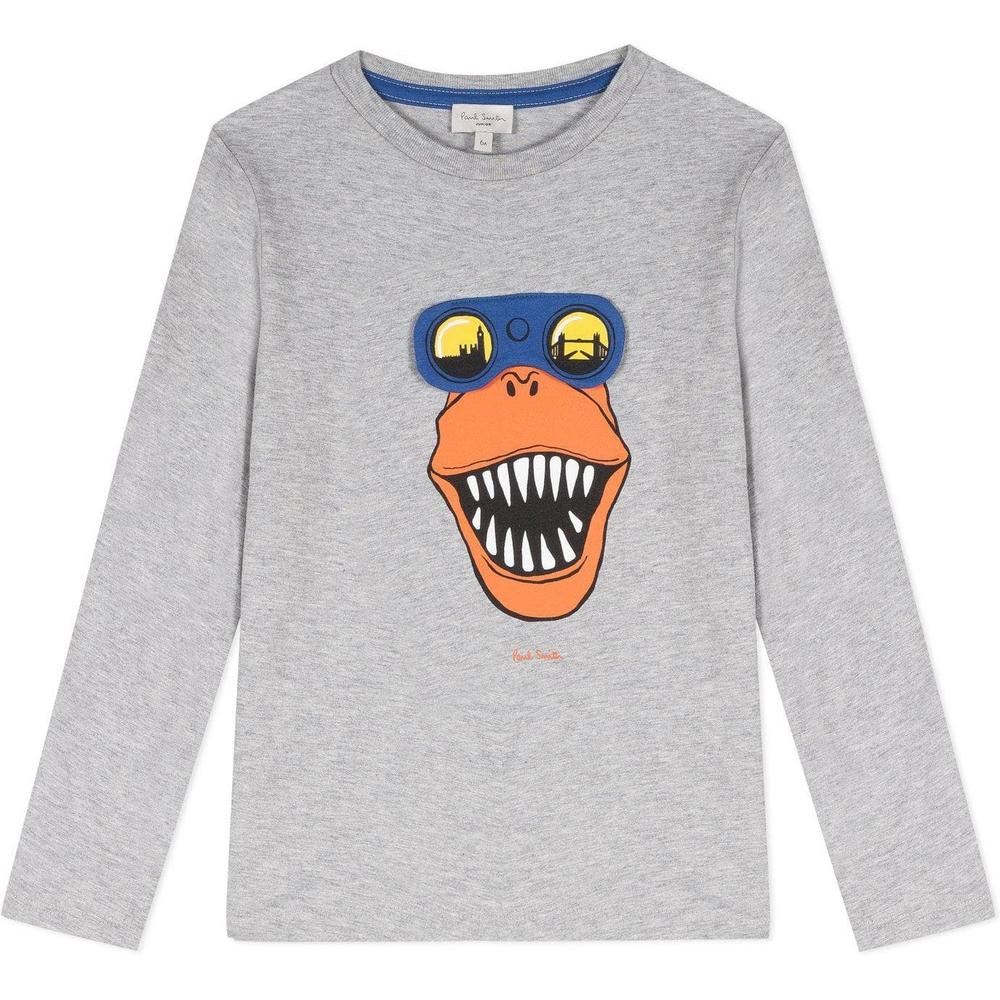 Paul Smith Junior Kids Goggle Dino Long Sleeve Tee Shirt