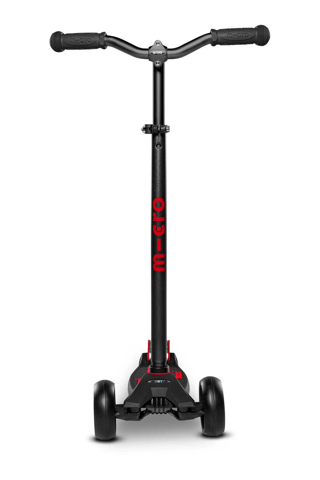 Micro Kickboard Kids Maxi Deluxe Pro LED Scooter - Black/Red [Age 5-12]