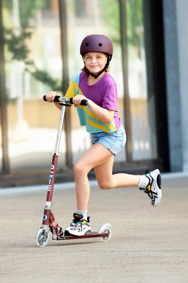 Micro Kickboard Adult / Teen Sprite LED Scooter - Purple Stripe