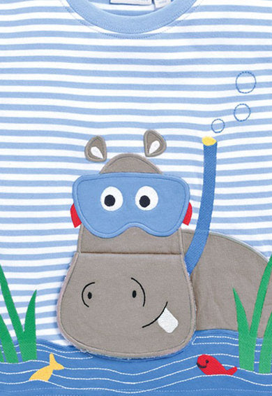 Jojo Maman Bebe Kids Hippo T-shirt