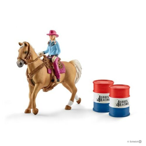 Schleich FARM WORLD - Barrel Racing with Cowgirl