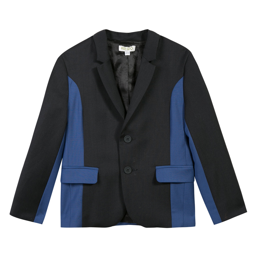 Kenzo Kids Boy Black & Blue Suit Jacket