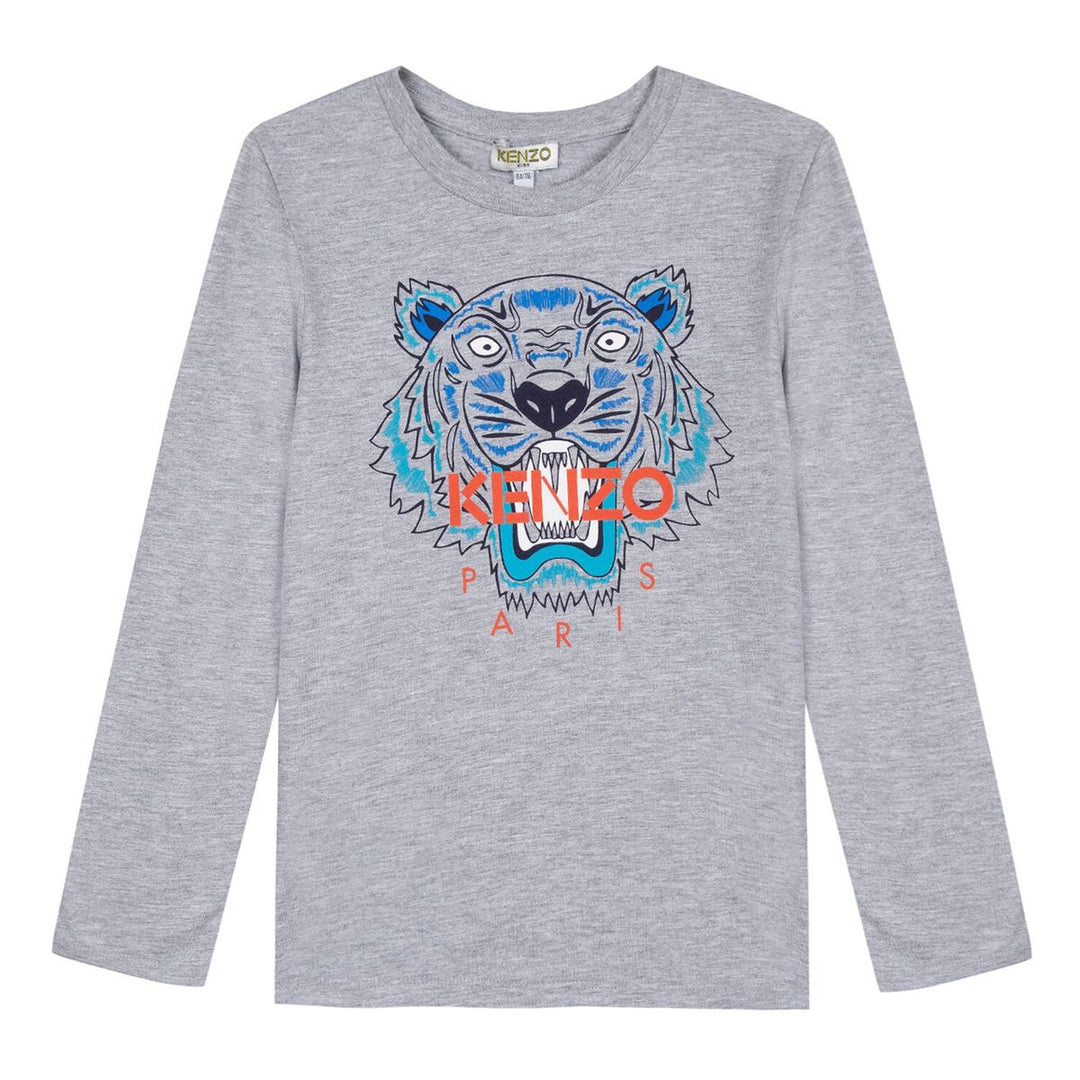 Kenzo Kids Boys Grey Tiger Top