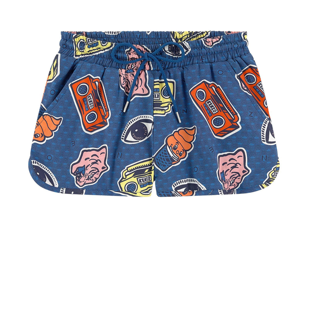 Kenzo Kids Frige Short in Dark Blue