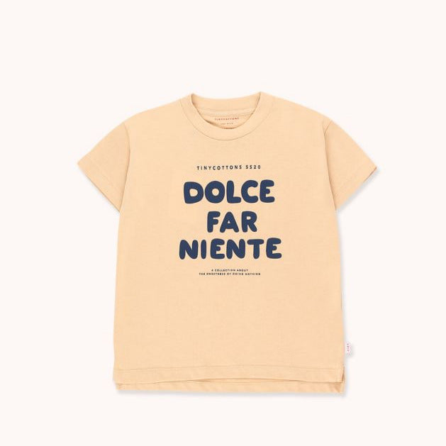 TINYCOTTONS Kids "DOLCE FAR NIENTE" TEE in cappuccino/light navy 039