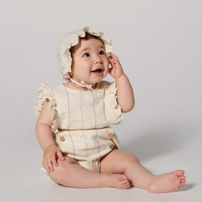 yellowpelota Sun Stripe bonnet in Blue