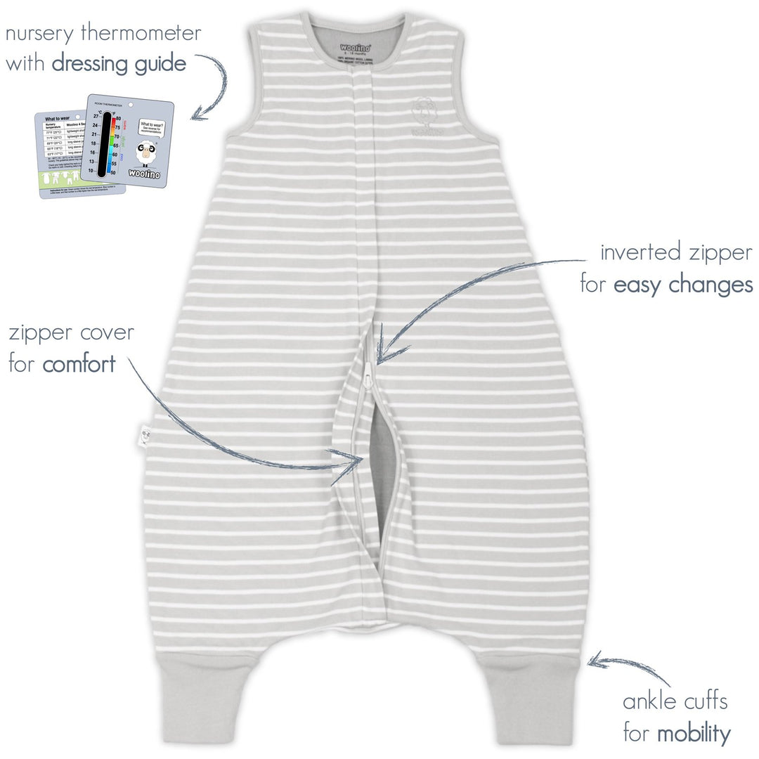 >Woolino Merino Wool 4 Season Baby Sleep Bag with FEET opening - Night Sky