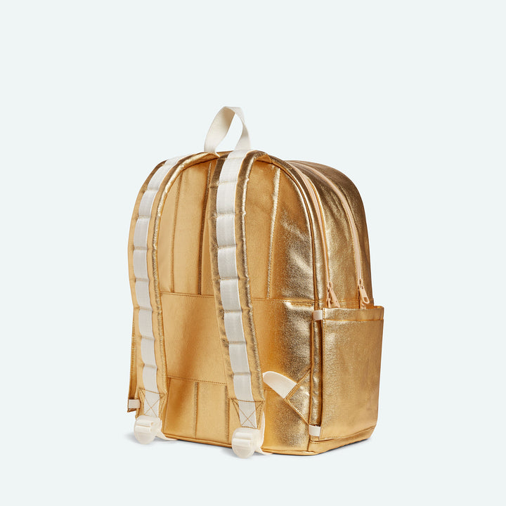 >State Bags Kane Kids Double Pocket Large Backpack in GOLD